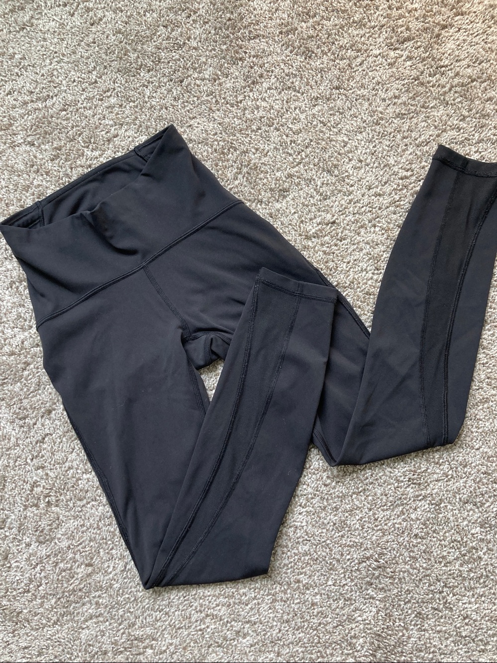 Lululemon Train Times Black Leggings 7/8 Sheer details sz 2 - Picture 4 of 11